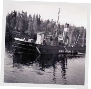 Näsijärvi II työnteossa 1953 tai -54